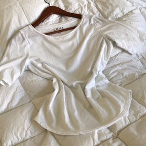 EUC LOFT Vintage Soft White Tee